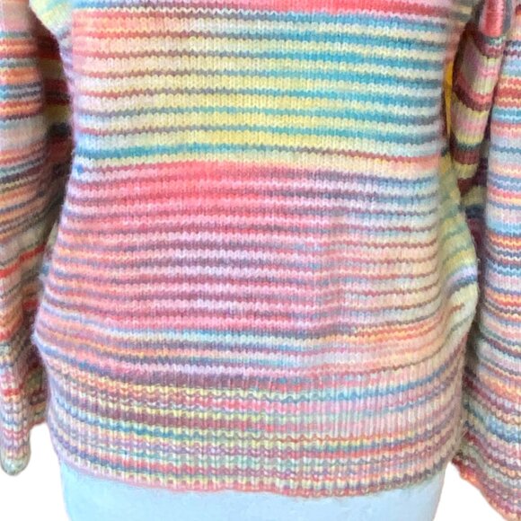 Love Token Holly Space Dye Turtleneck Sweater Sz S Multicolor Coastal Winter - Picture 4 of 13